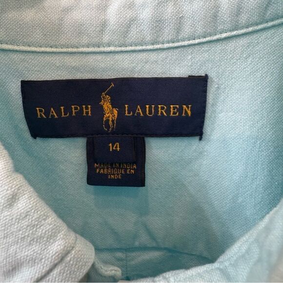 Ralph lauren Polo iconic Oxford Button Down shirt in  Agean Blue EUC - Picture 11 of 14